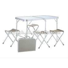 Ensembles table pliante en aluminium et chaises de plage